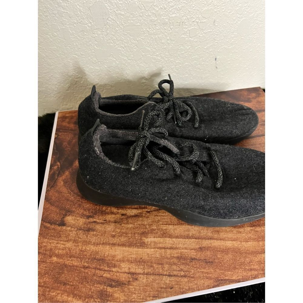 Allbirds Womens Wool Runners Natural Black 10 Black Sole - Picture 3 of 7